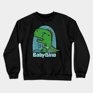 Baby dino crying Crewneck Sweatshirt